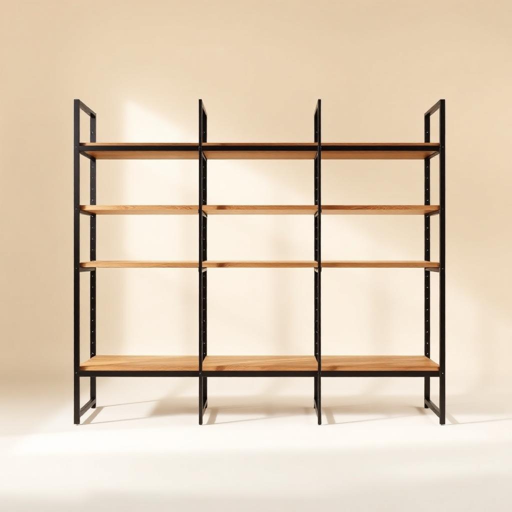 Industrial Oak Bookshelf
